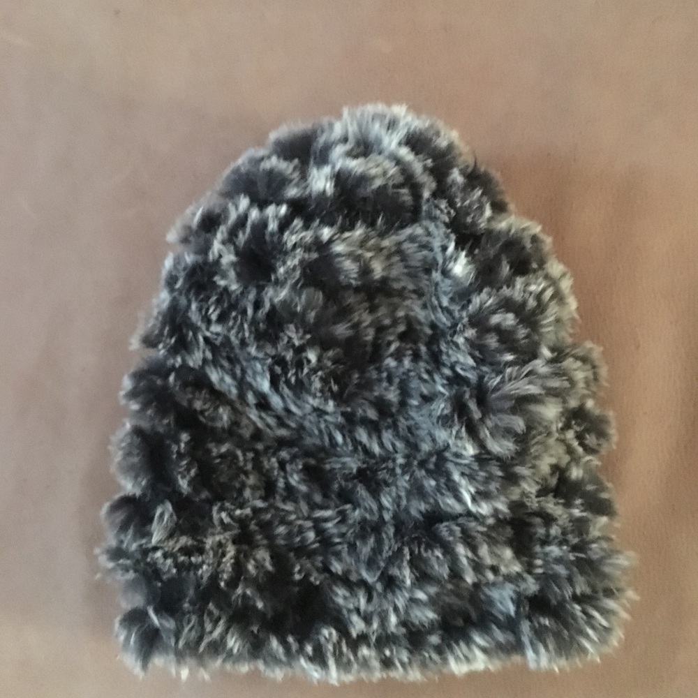Saks Rabbit Fur Beanie Hat